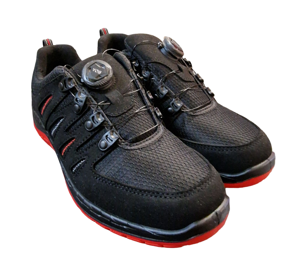ELTEN MADDOX BOA Black-Red Low ESD S3 Sicherheitsschuhe Gr. 39 Schwarz/Rot