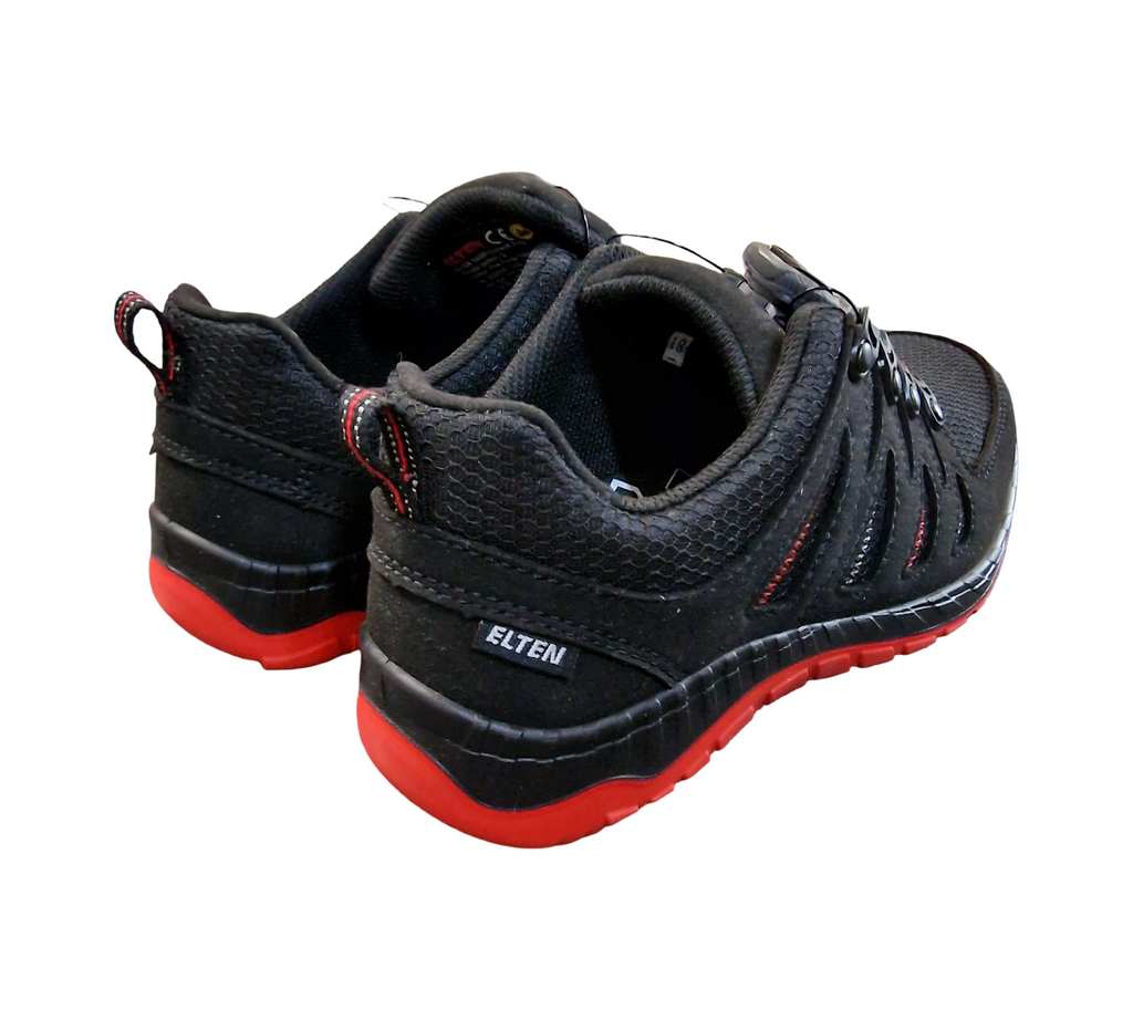 ELTEN MADDOX BOA Black-Red Low ESD S3 Sicherheitsschuhe Gr. 39 Schwarz/Rot