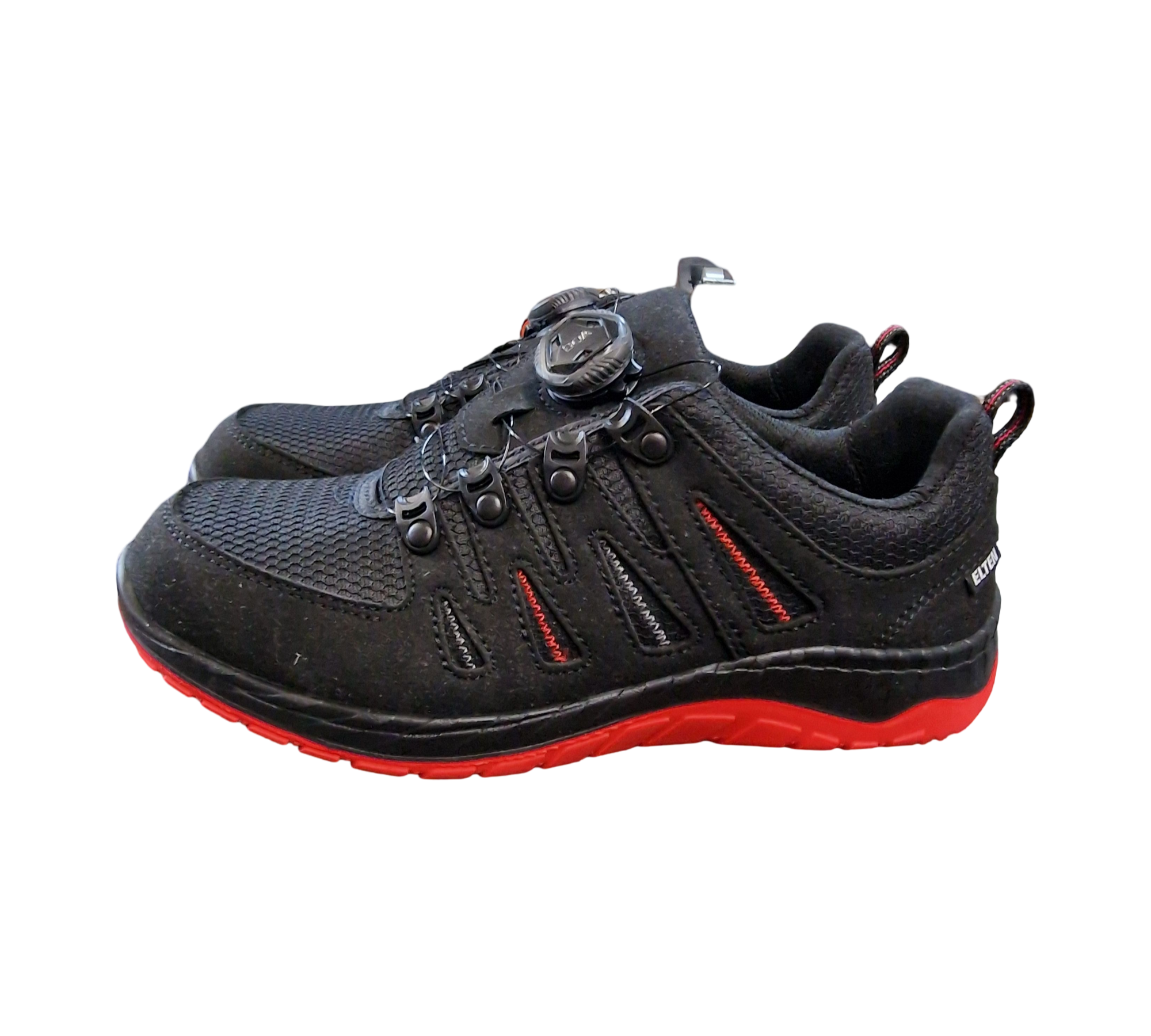 ELTEN MADDOX BOA Black-Red Low ESD S3 Sicherheitsschuhe Gr. 39 Schwarz/Rot