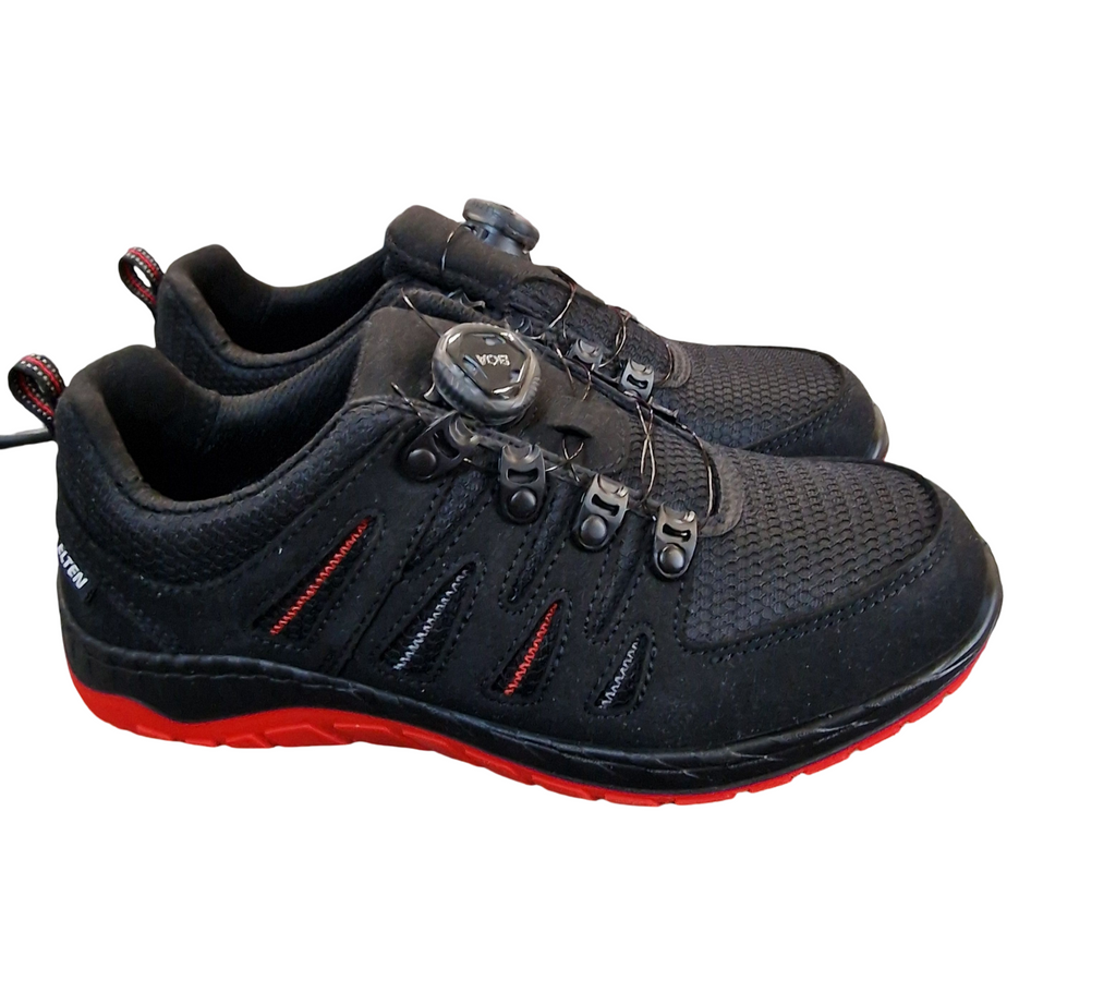 ELTEN MADDOX BOA Black-Red Low ESD S3 Sicherheitsschuhe Gr. 39 Schwarz/Rot