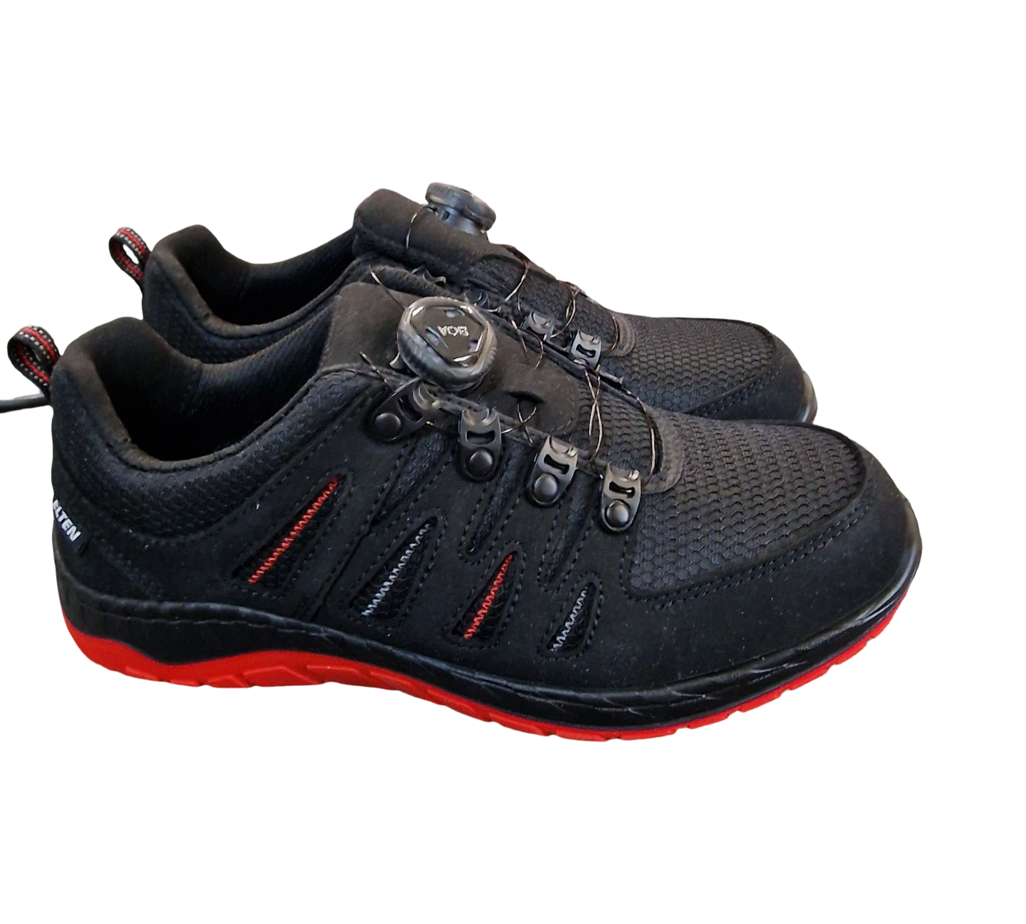 ELTEN MADDOX BOA Black-Red Low ESD S3 Sicherheitsschuhe Gr. 39 Schwarz/Rot