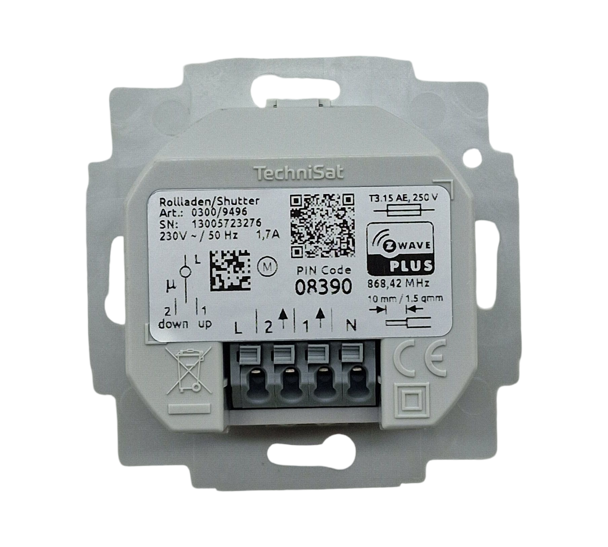 TechniSat Smart Home Serienschalter-Einsatz Z-Wave Plus Unterputz