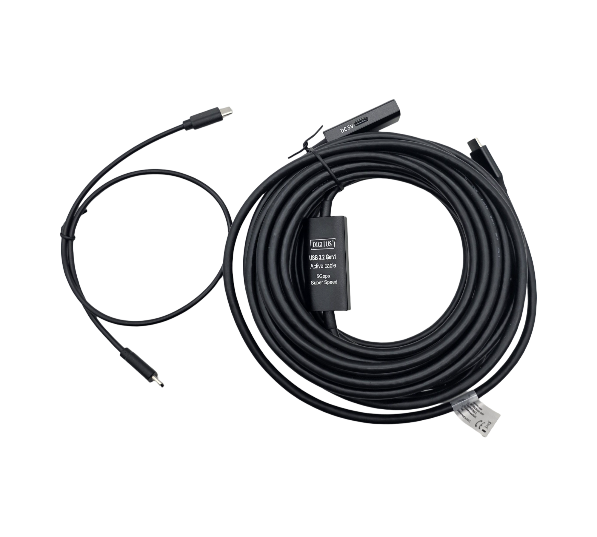 DIGITUS Aktives USB 3.2 Gen1 Repeater-Kabel 10m USB-C Stecker/Buchse