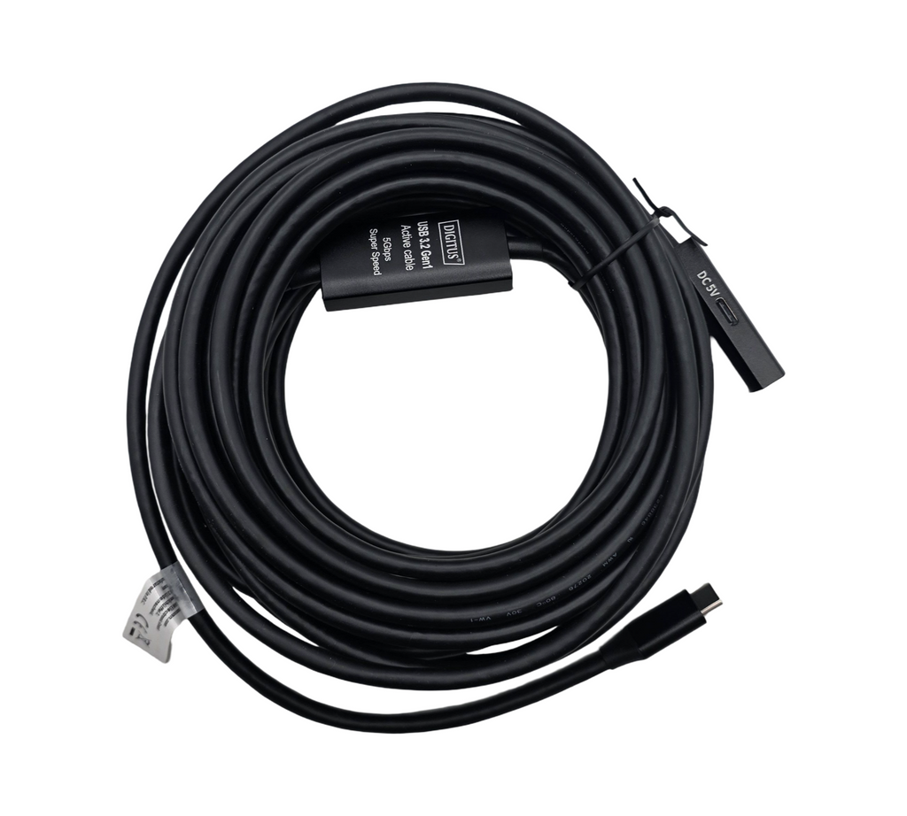 DIGITUS Aktives USB 3.2 Gen1 Repeater-Kabel 10m USB-C Stecker/Buchse