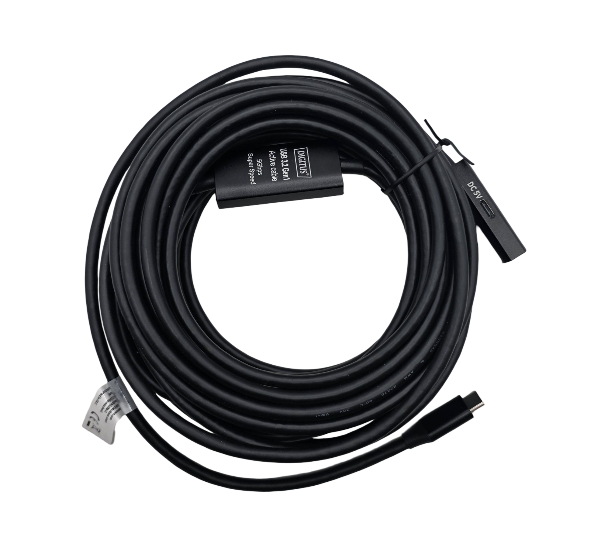 DIGITUS Aktives USB 3.2 Gen1 Repeater-Kabel 10m USB-C Stecker/Buchse