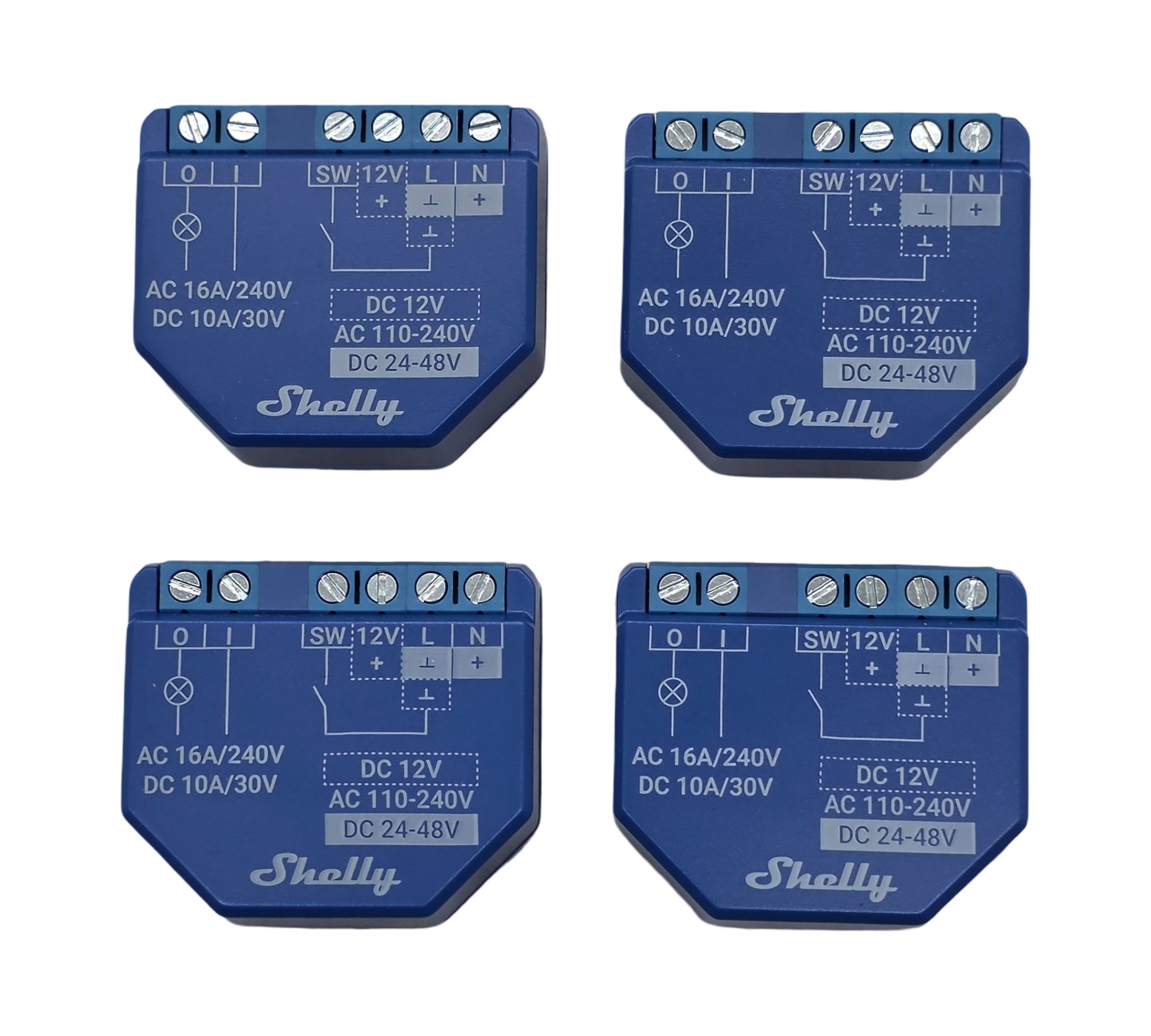 Shelly Plus 1 WiFi Switch, 4-pack