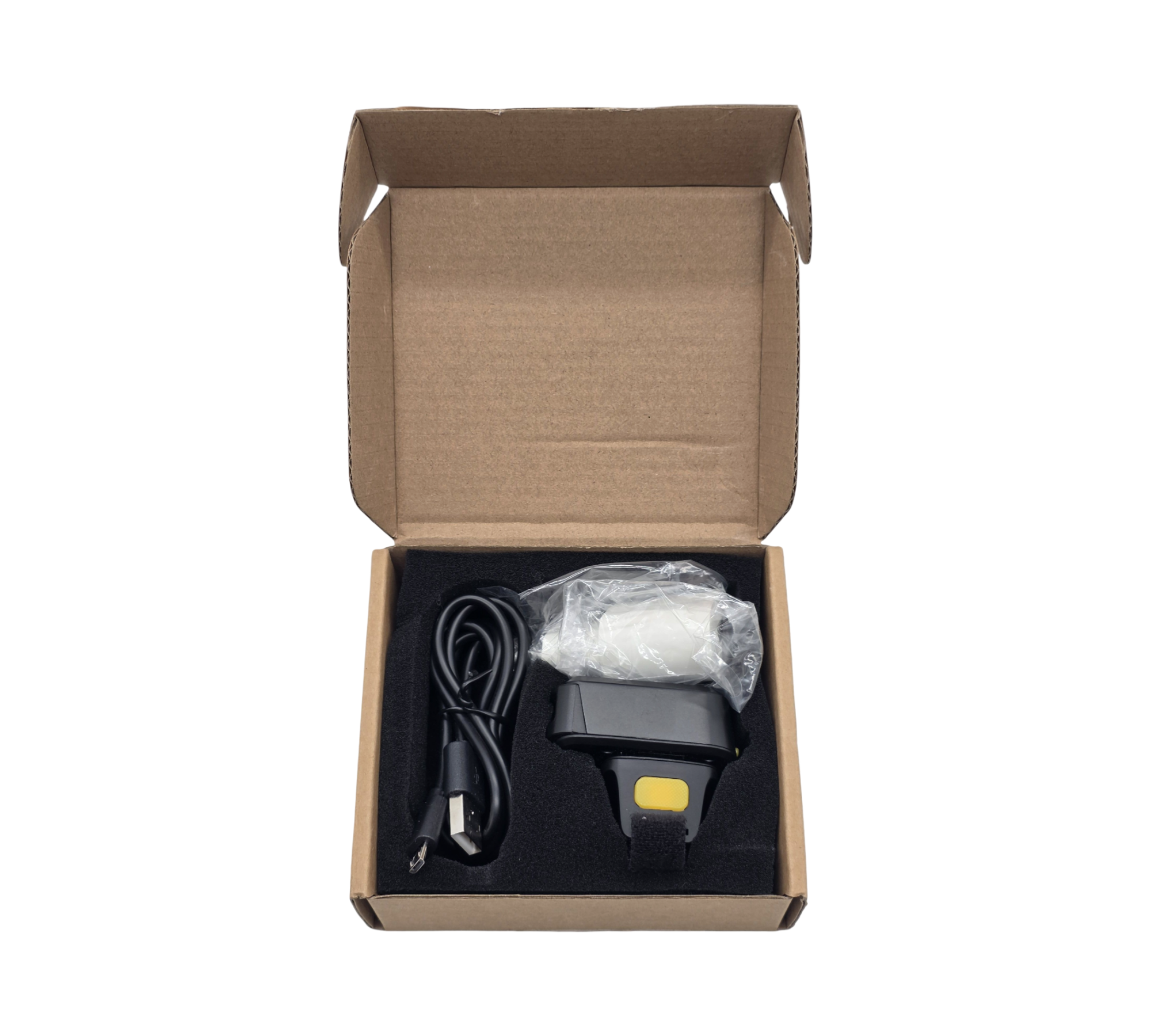 Alacrity 1D/2D Mini-Ring Barcode Scanner Bluetooth USB 2.4GHz 3-in-1