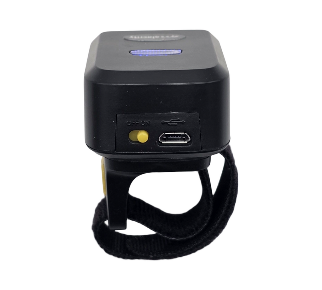 Alacrity 1D/2D Mini-Ring Barcode Scanner Bluetooth USB 2.4GHz 3-in-1