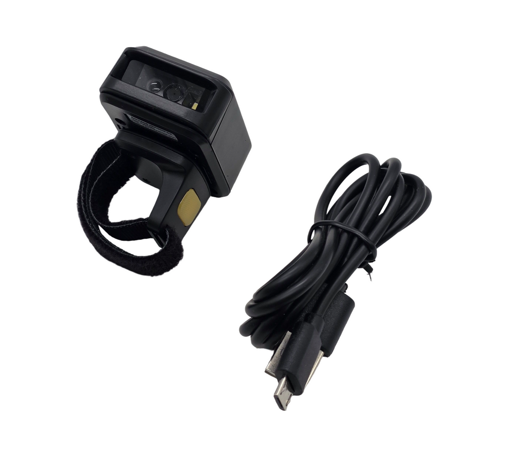 Alacrity 1D/2D Mini-Ring Barcode Scanner Bluetooth USB 2.4GHz 3-in-1