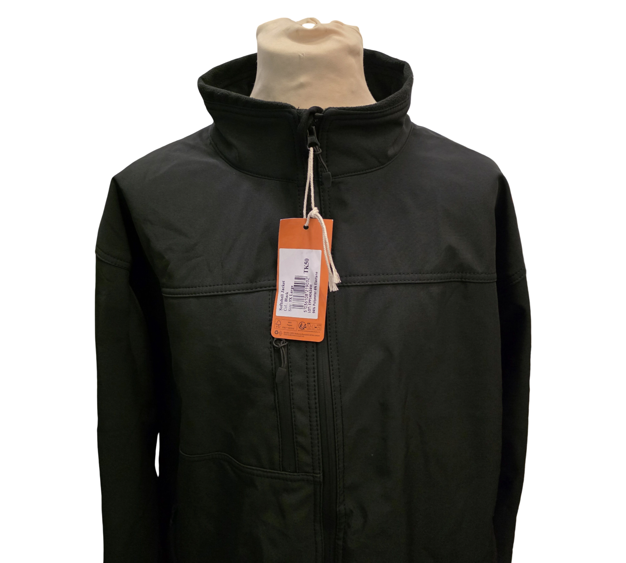 Portwest TK50 Softshell-Jacke 3-lagig Arbeitsjacke Gr. 5XL Schwarz