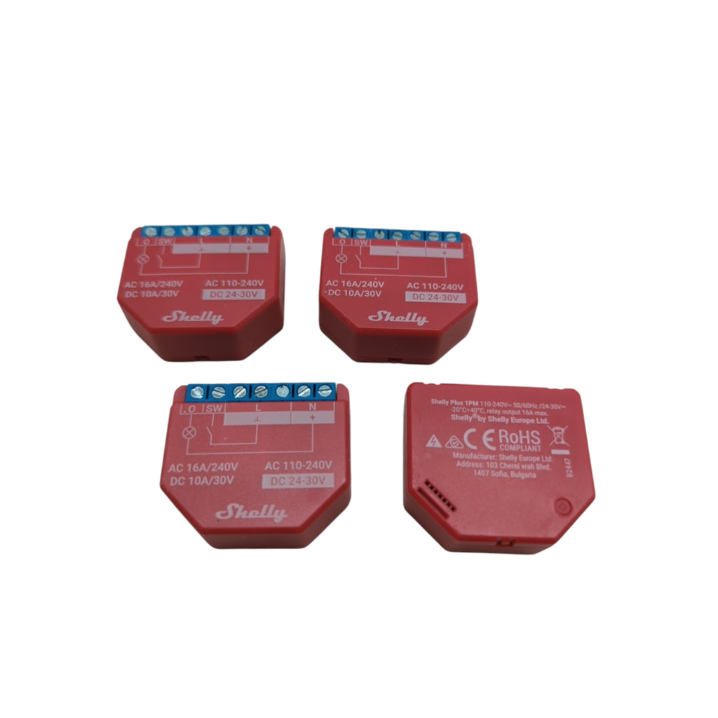 Shelly Plus 1 PM 4er-Pack