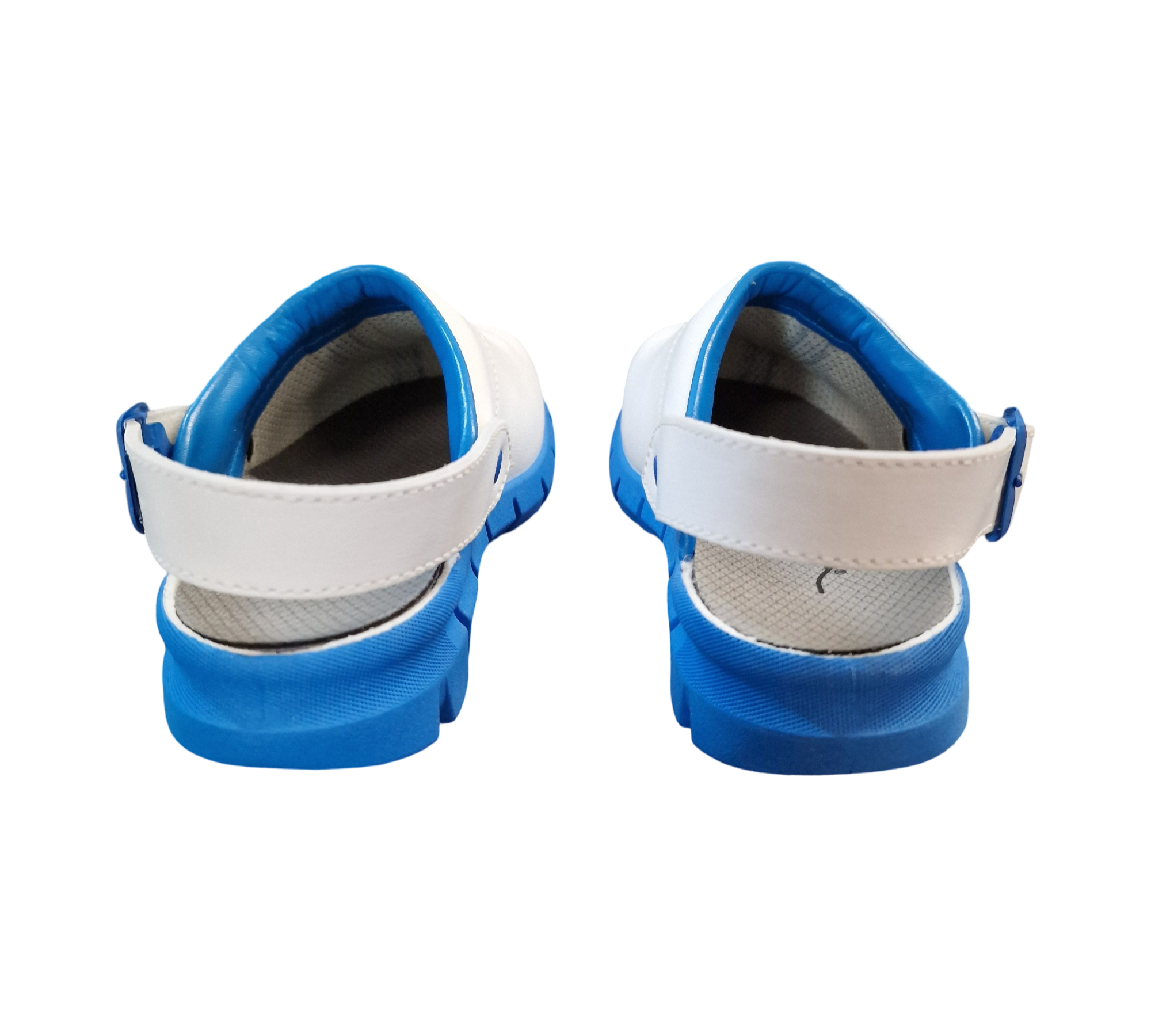 ABEBA 37312-35 ESD Arbeitsschuhe Dynamic Clogs, weiß blau, Größe 35