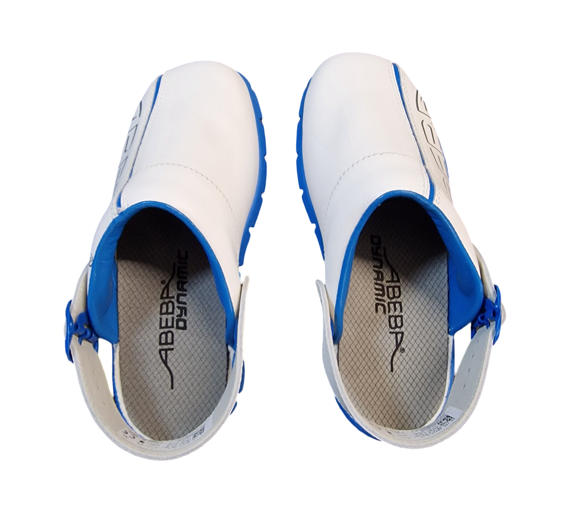 ABEBA 37312-35 ESD Arbeitsschuhe Dynamic Clogs, weiß blau, Größe 35