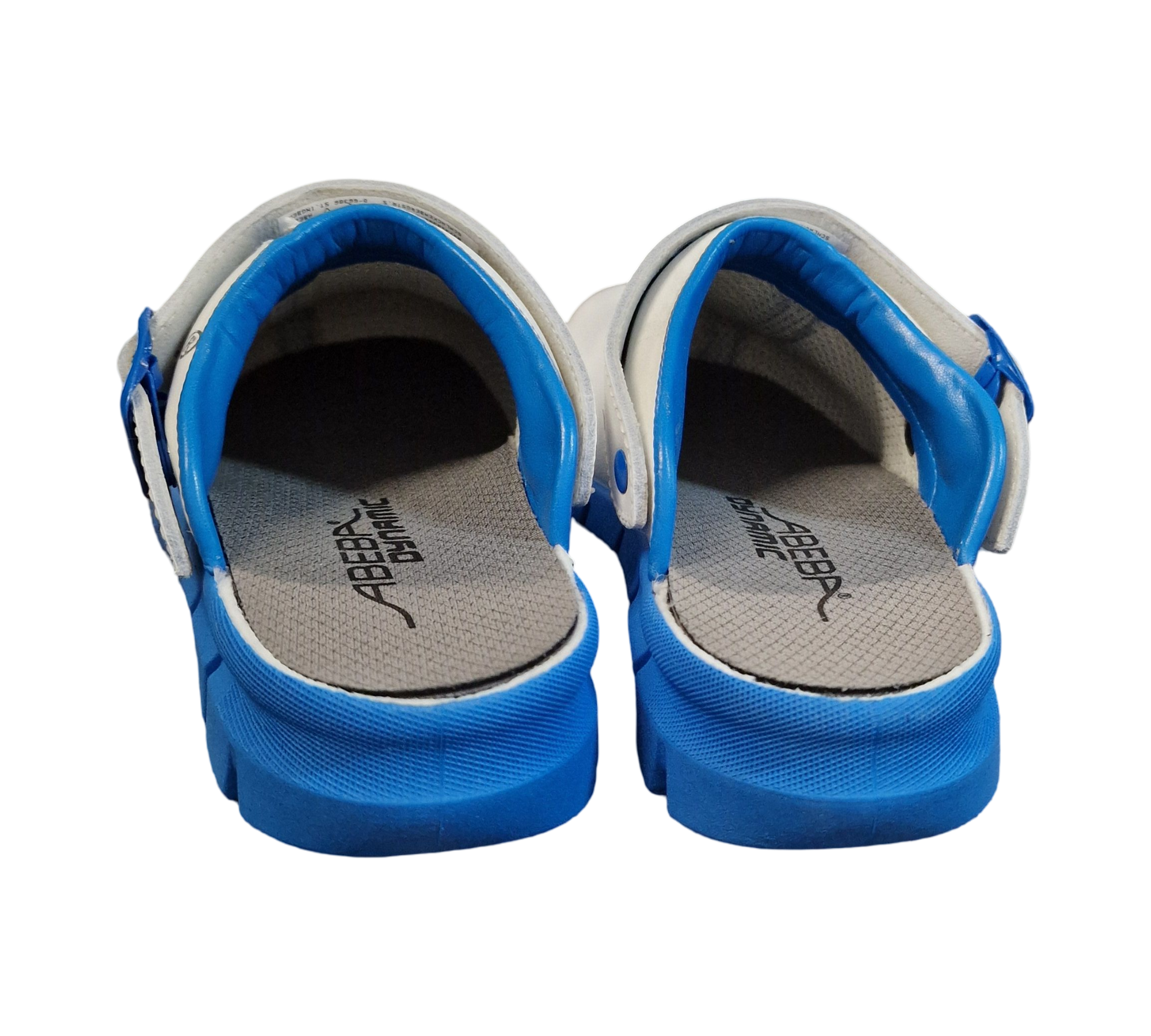 ABEBA 37312-35 ESD Arbeitsschuhe Dynamic Clogs, weiß blau, Größe 35