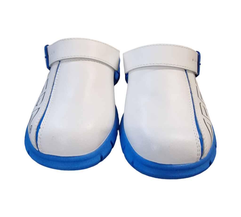 ABEBA 37312-35 ESD Arbeitsschuhe Dynamic Clogs, weiß blau, Größe 35