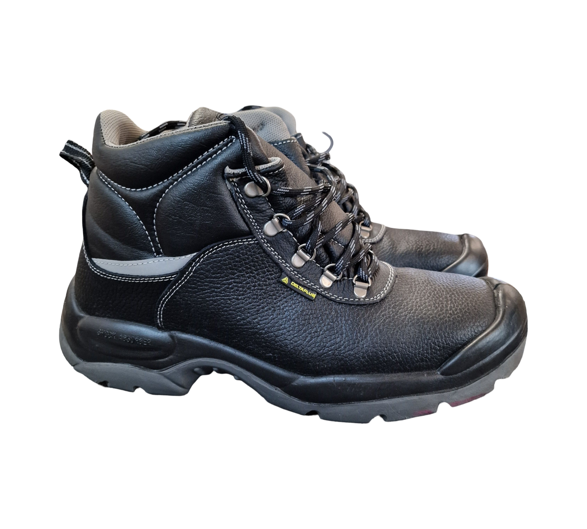 Delta Plus SAUL2 S3 SRC Sicherheitsschuhe Leder Gr. 47 Schwarz