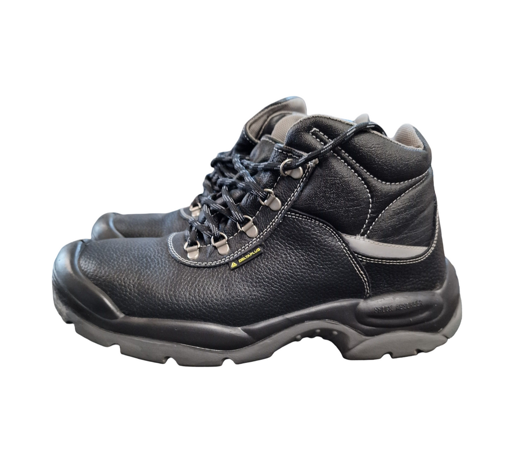 Delta Plus SAUL2 S3 SRC Sicherheitsschuhe Leder Gr. 47 Schwarz