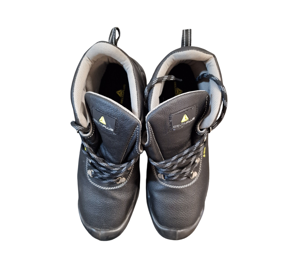 Delta Plus SAUL2 S3 SRC Sicherheitsschuhe Leder Gr. 47 Schwarz