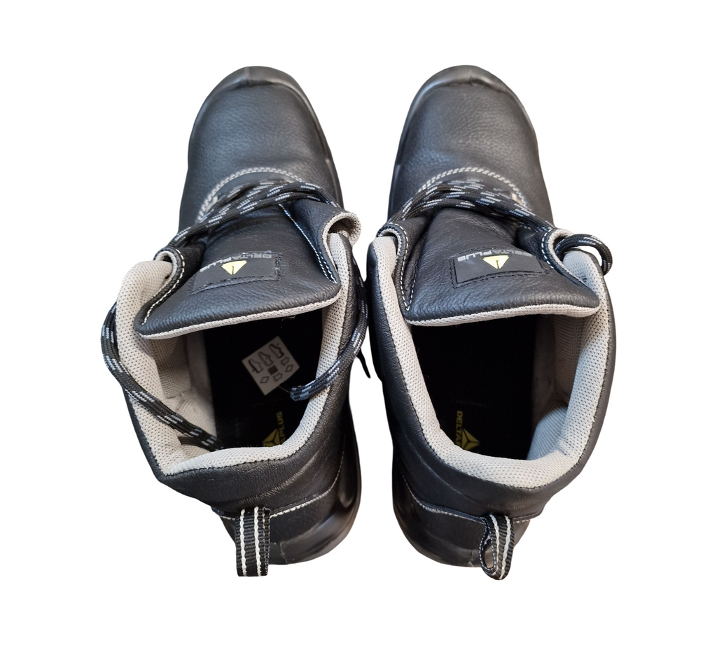 Delta Plus SAUL2 S3 SRC Sicherheitsschuhe Leder Gr. 47 Schwarz