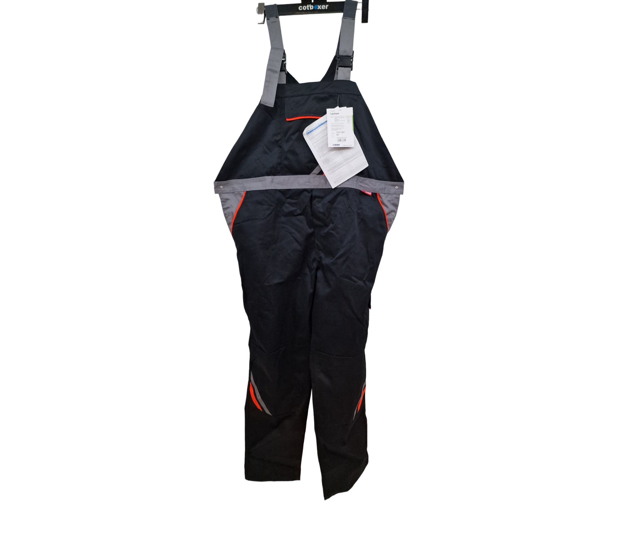 Planam Visline 2431066 Herren Arbeitslatzhose Gr. 66 Schwarz/Orange/Zink