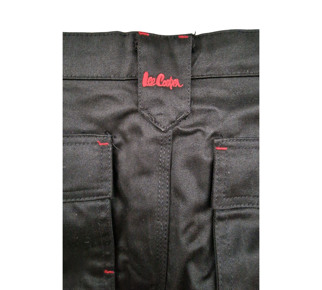 Lee Cooper LCPNT206 Herren Cargo-Arbeitshose Kniepolstertaschen 36W/29L Schwarz