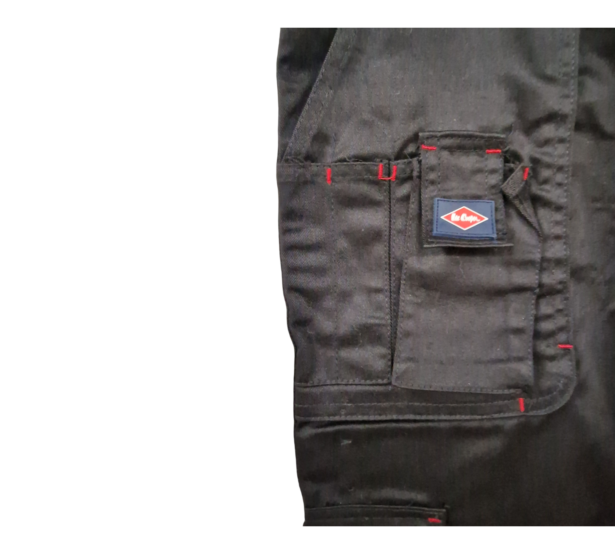 Lee Cooper LCPNT206 Herren Cargo-Arbeitshose Kniepolstertaschen 36W/29L Schwarz