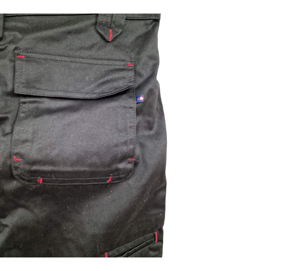 Lee Cooper LCPNT206 Herren Cargo-Arbeitshose Kniepolstertaschen 36W/29L Schwarz
