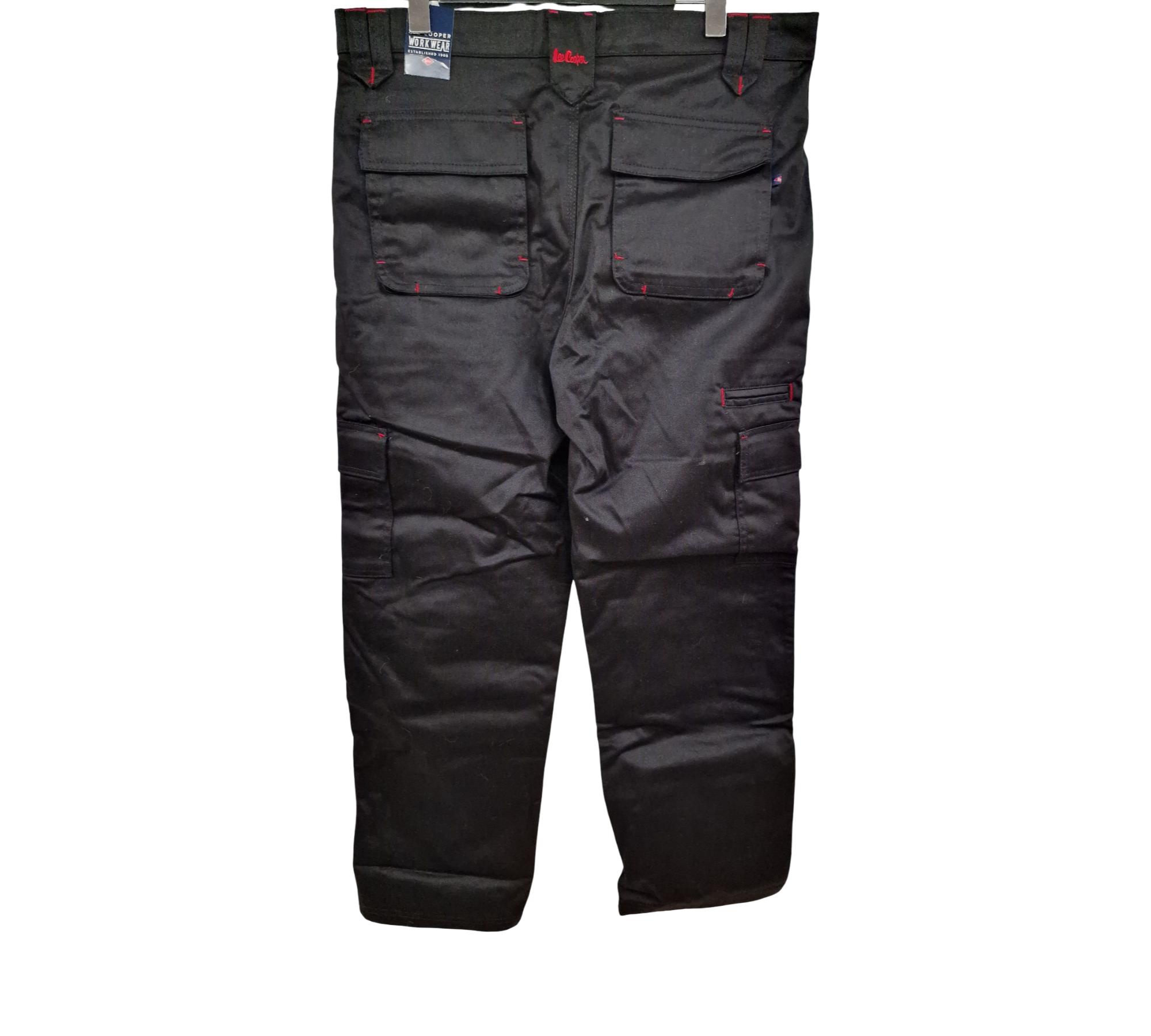 Lee Cooper LCPNT206 Herren Cargo-Arbeitshose Kniepolstertaschen 36W/29L Schwarz