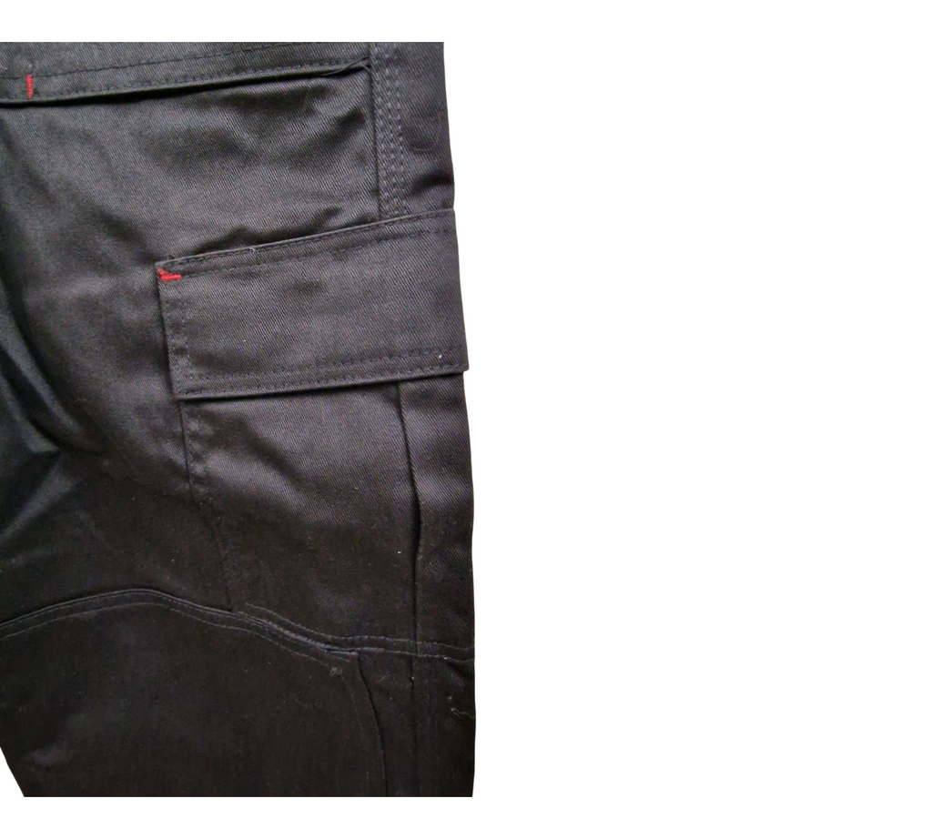 Lee Cooper LCPNT206 Herren Cargo-Arbeitshose Kniepolstertaschen 36W/29L Schwarz