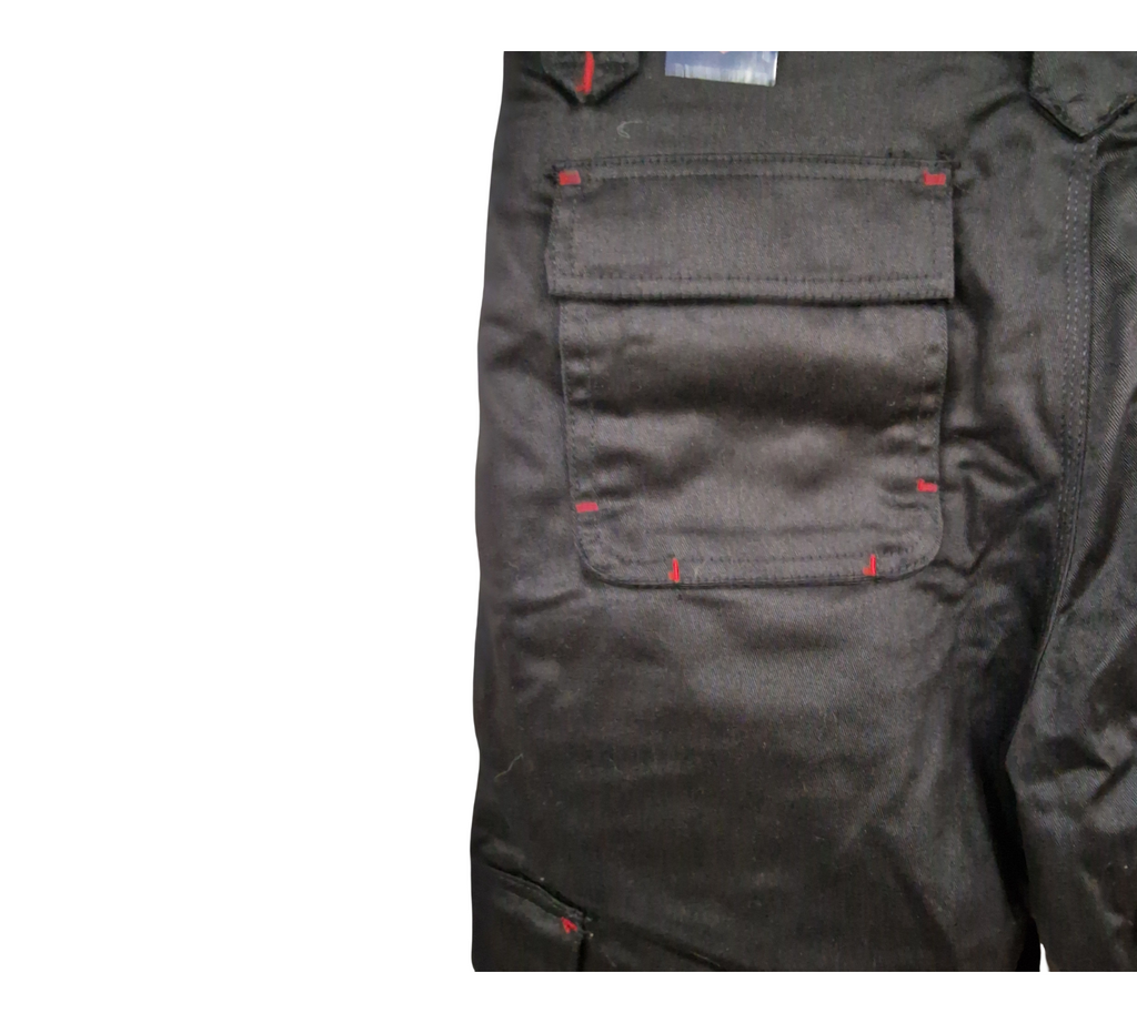 Lee Cooper LCPNT206 Herren Cargo-Arbeitshose Kniepolstertaschen 36W/29L Schwarz