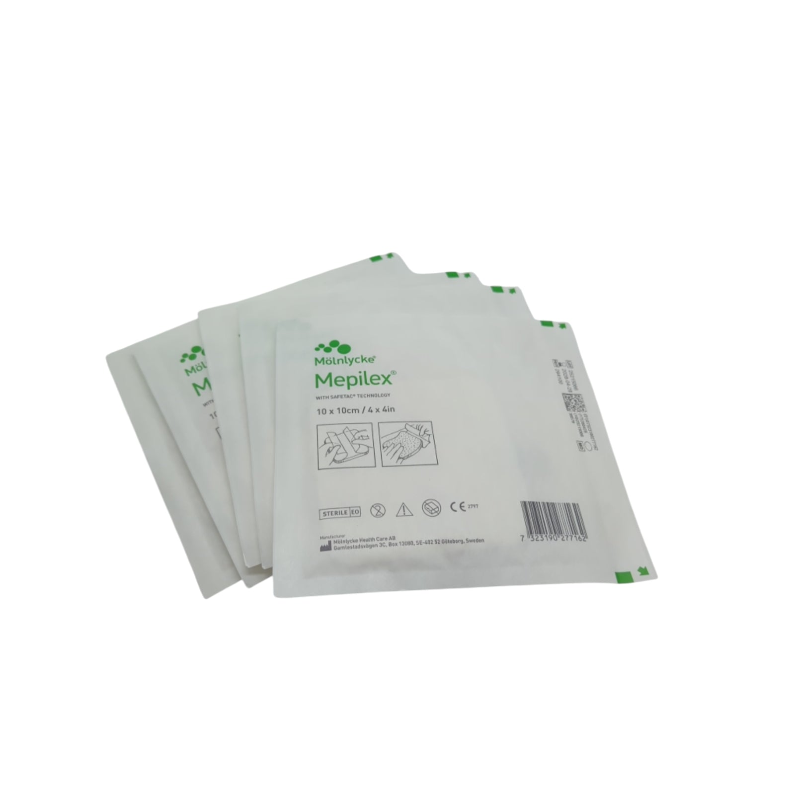 Mepilex absorbierender Schaumverband 10 x 10 cm, 5 Stück