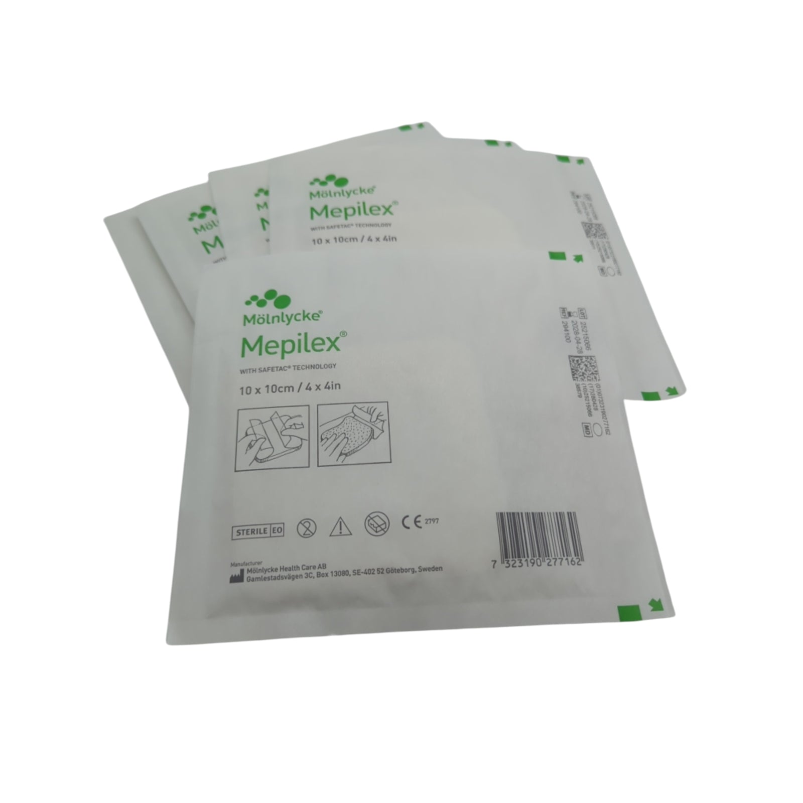 Mepilex absorbierender Schaumverband 10 x 10 cm, 5 Stück