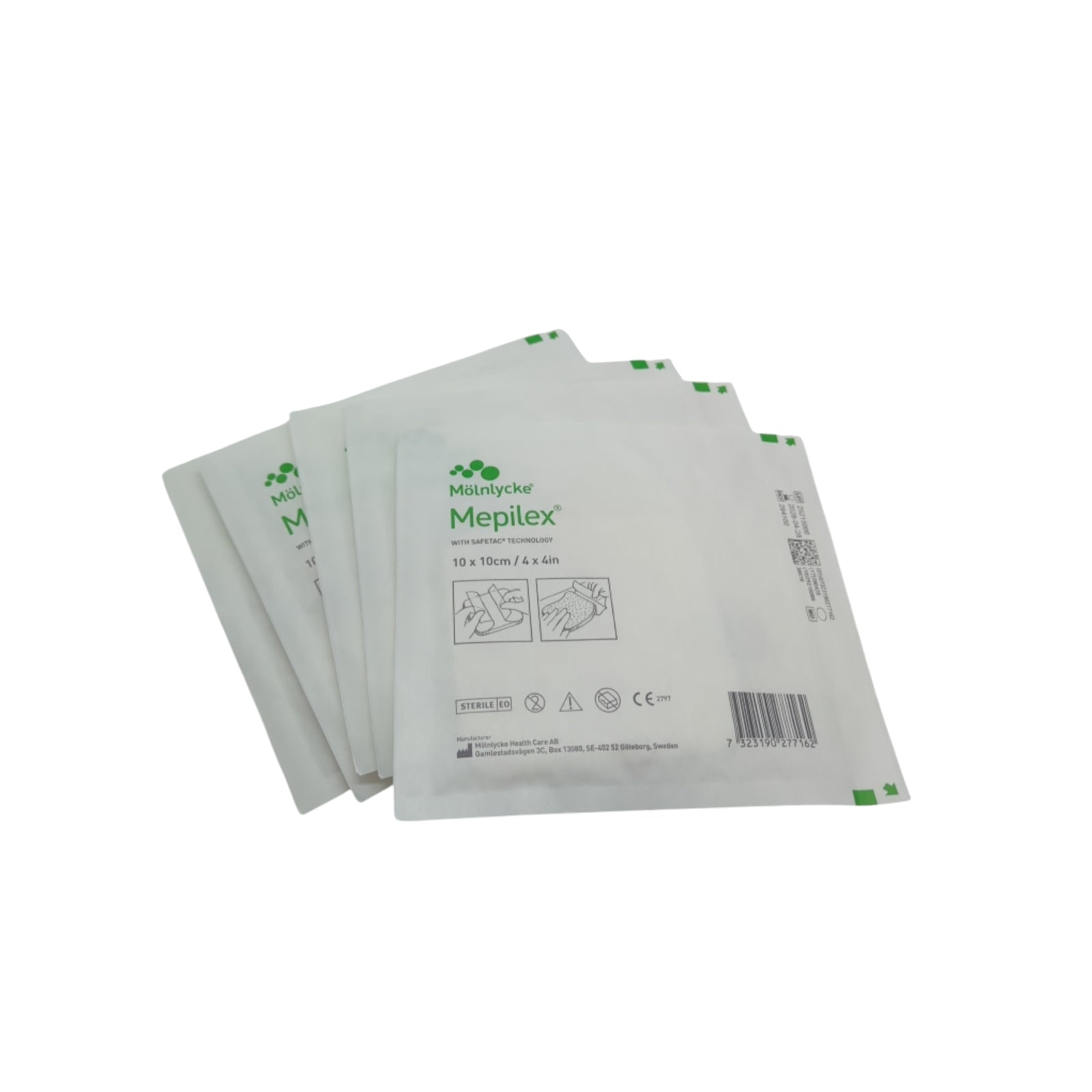 Mepilex absorbierender Schaumverband 10 x 10 cm, 5 Stück