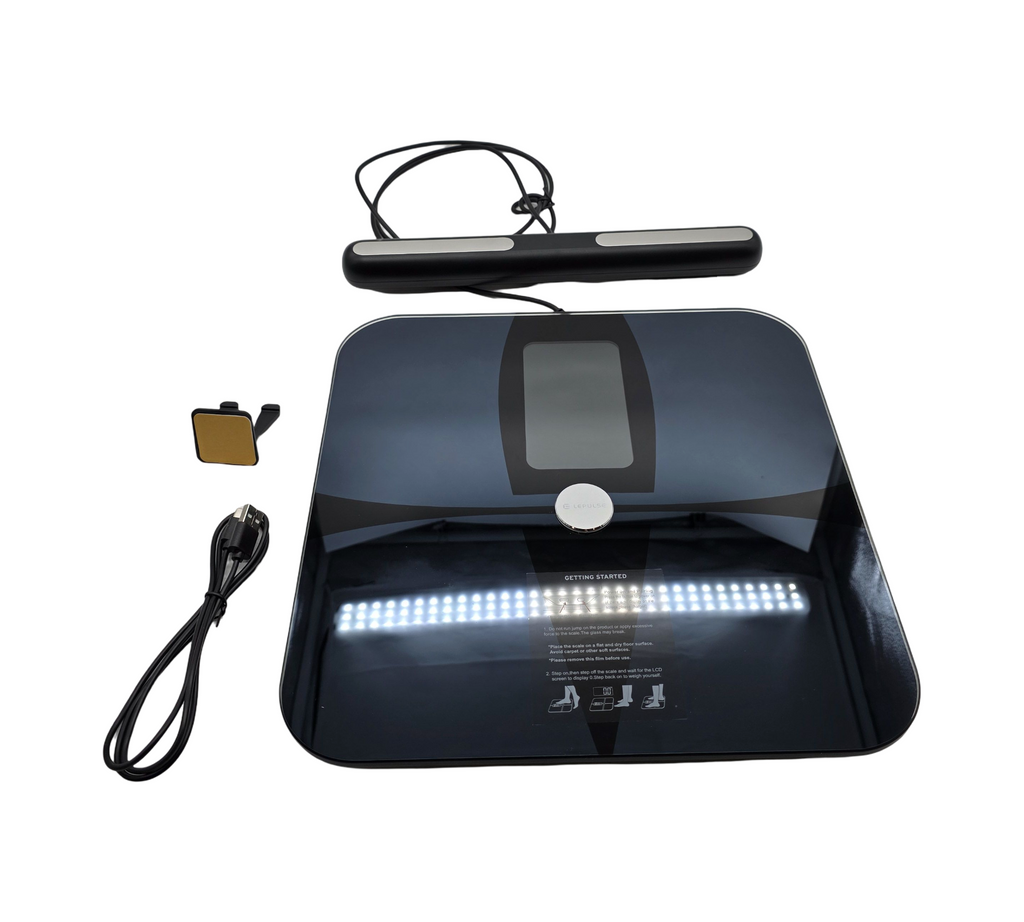 Lepulse P1 Body Composition Scale, Body Fat Scale, Hand Sensors, App, Muscle Mass