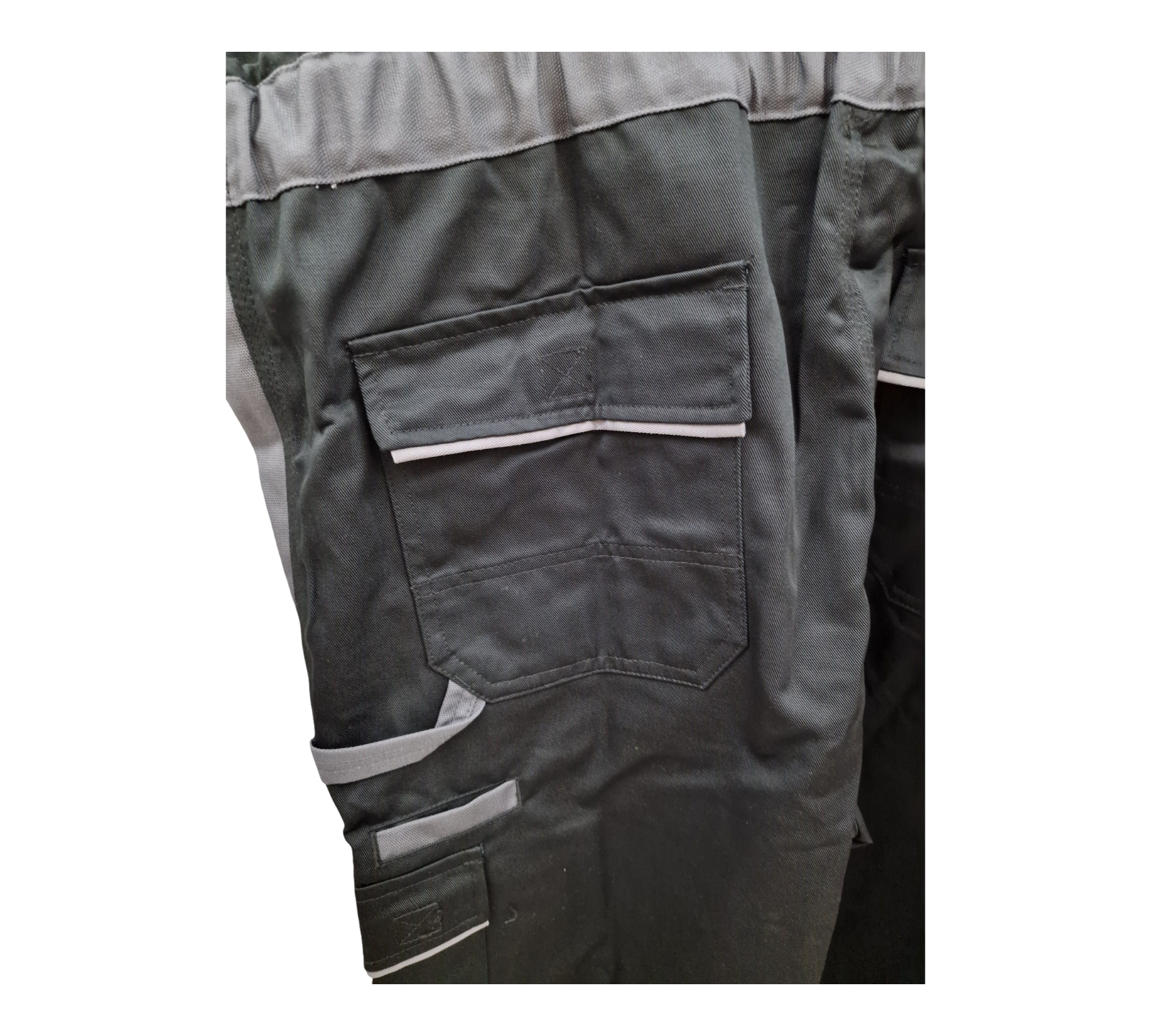 Planam Highline 2712 Men's Bib and Brace Overalls in Slate Black Zinc, Size 58
