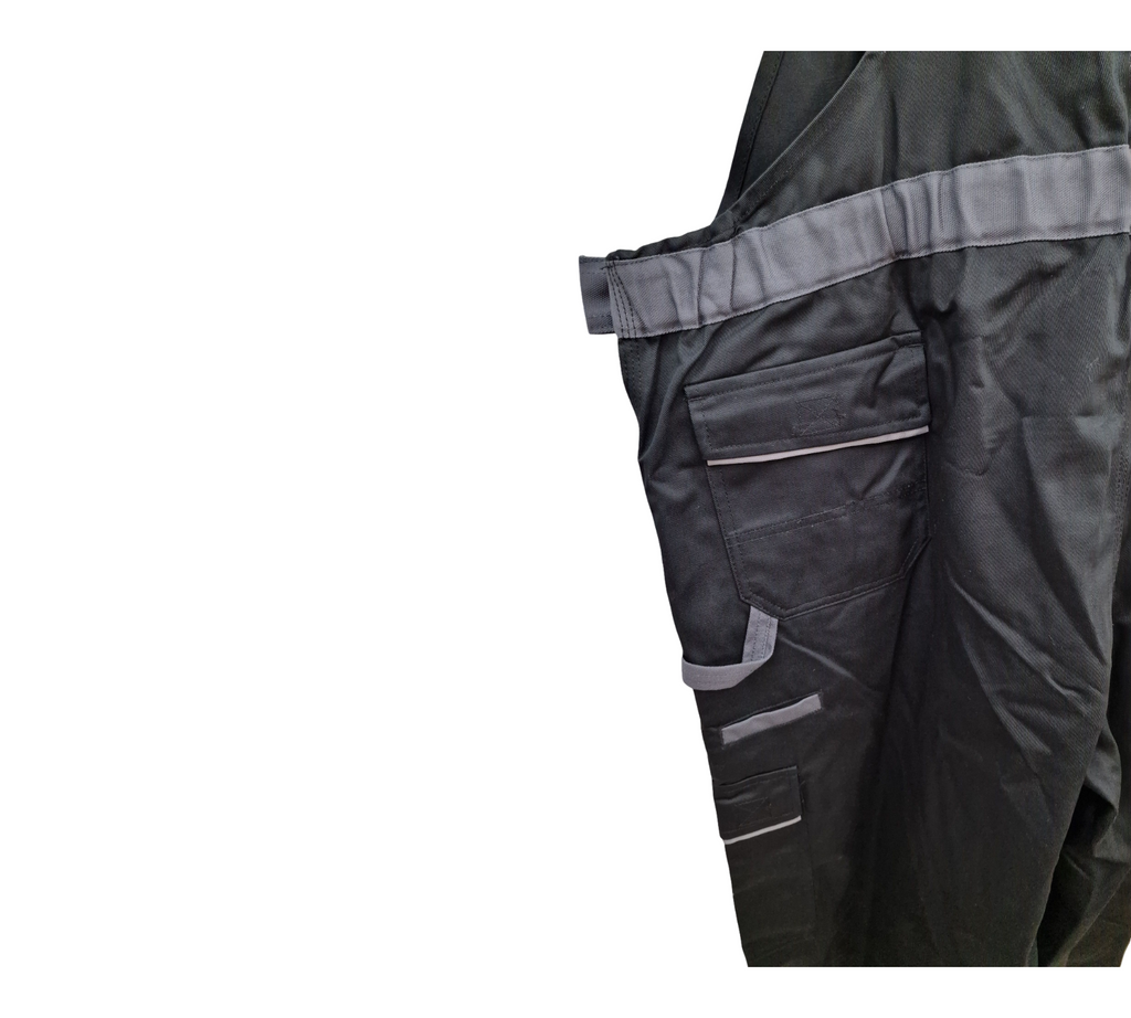 Planam 2719054 Highline Damen-Latzhose, Schwarz/Schiefer/Zink, Größe 54