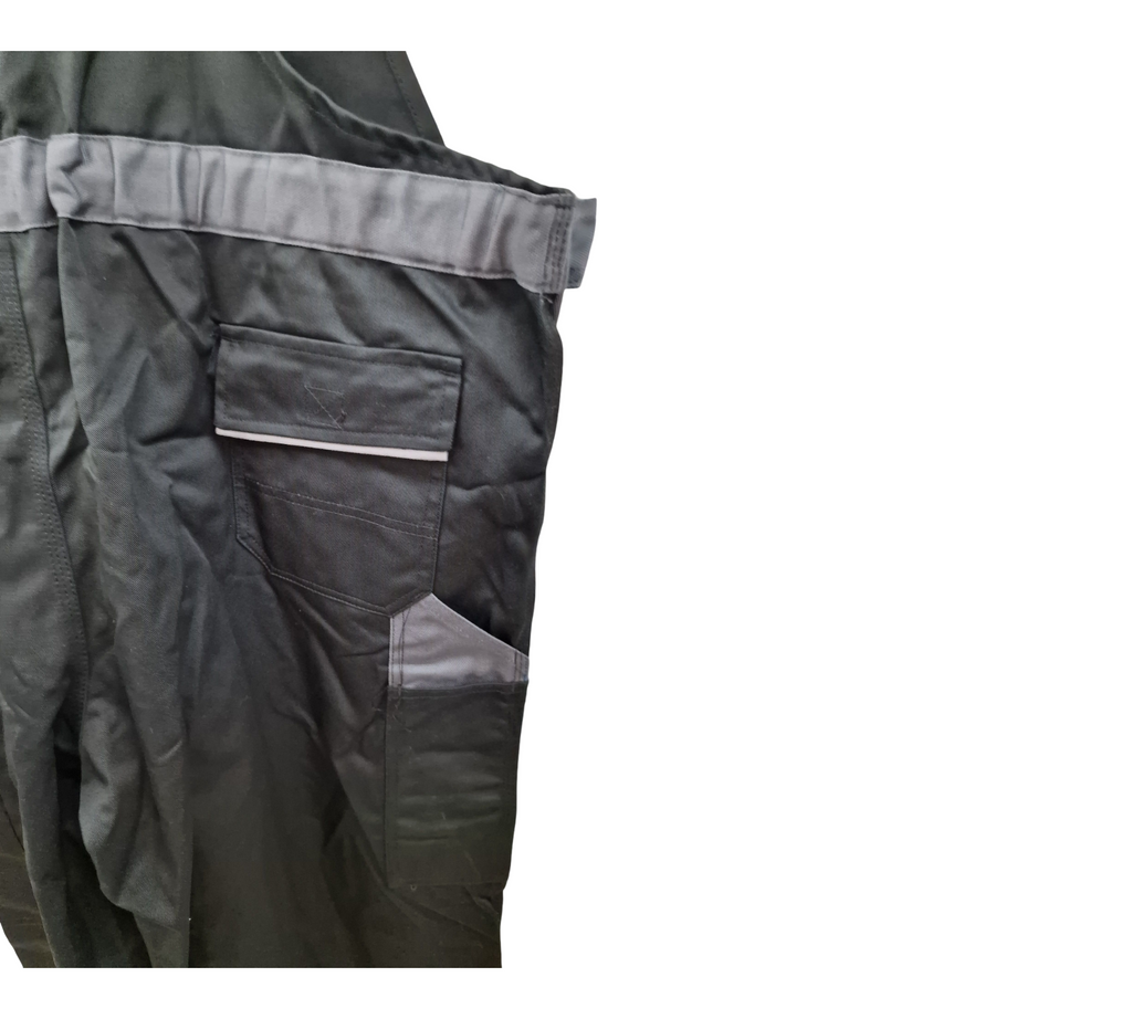 Planam 2719054 Highline Damen-Latzhose, Schwarz/Schiefer/Zink, Größe 54