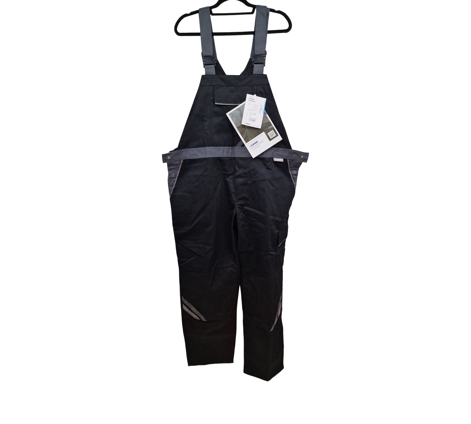 Planam 2719054 Highline Damen-Latzhose, Schwarz/Schiefer/Zink, Größe 54