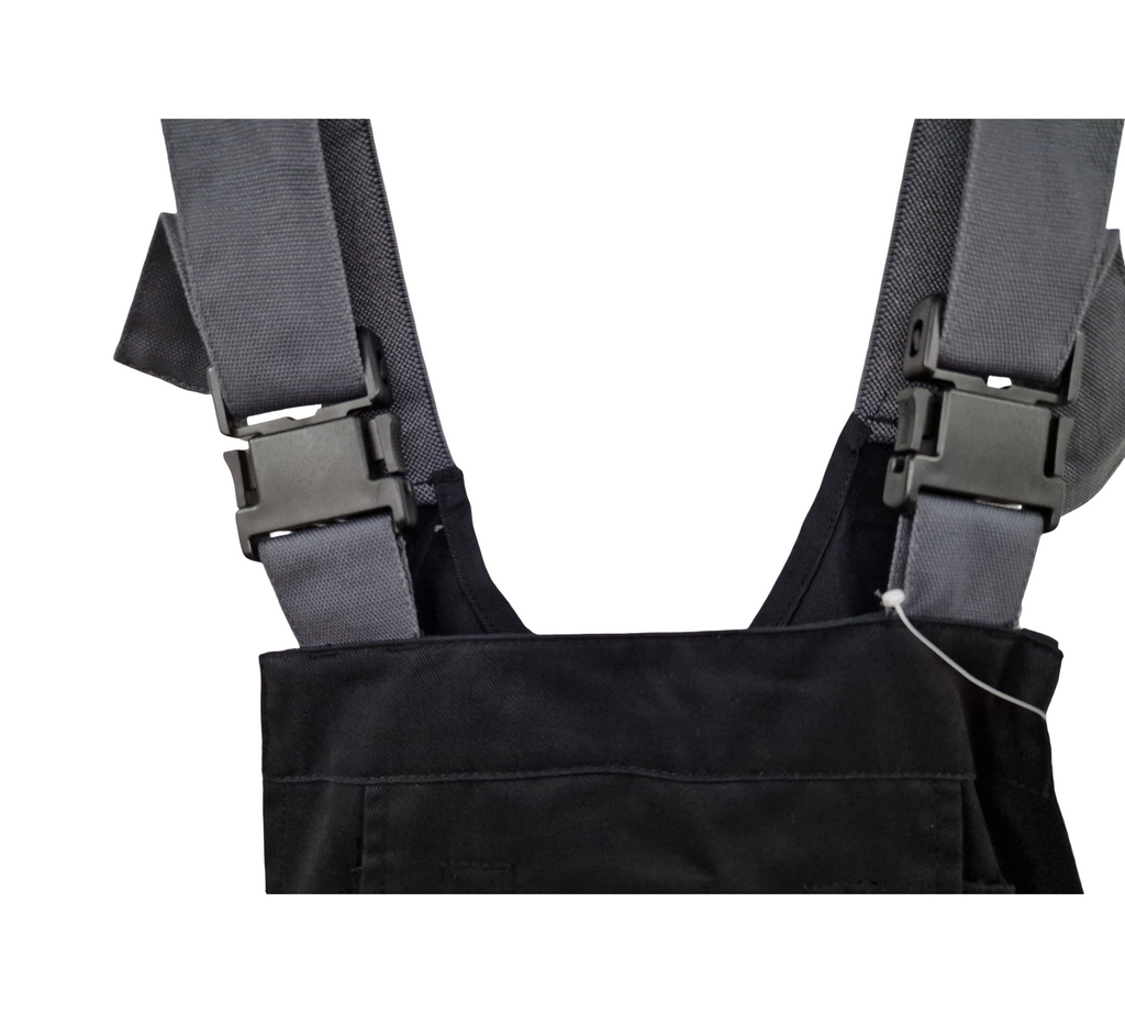 Planam 2719040 Highline Damen Arbeits-Latzhose Größe 40 Schwarz Grau