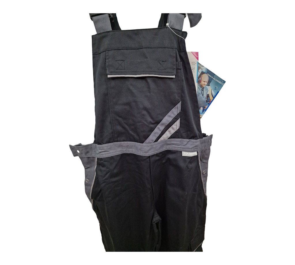 Planam 2719040 Highline Damen Arbeits-Latzhose Größe 40 Schwarz Grau