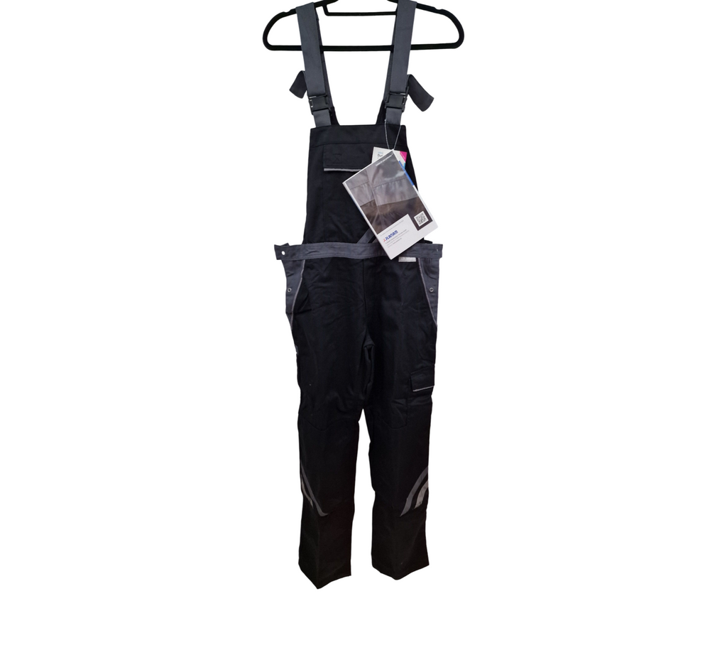 Planam 2719040 Highline Damen Arbeits-Latzhose Größe 40 Schwarz Grau