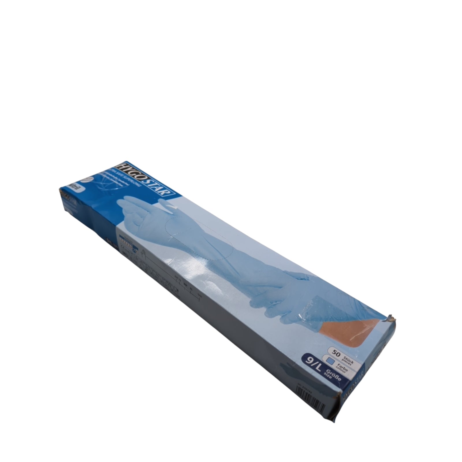 FRANZ MENSCH Hygostar Superlong Nitrilhandschuhe  50 cm 50 Stück Größe 9/L blau