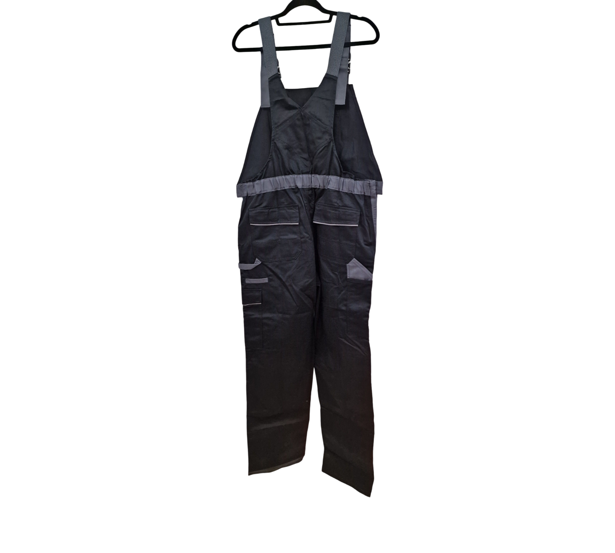 Planam Highline 2712 Men's Bib and Brace Overalls in Slate Black Zinc, Size 56