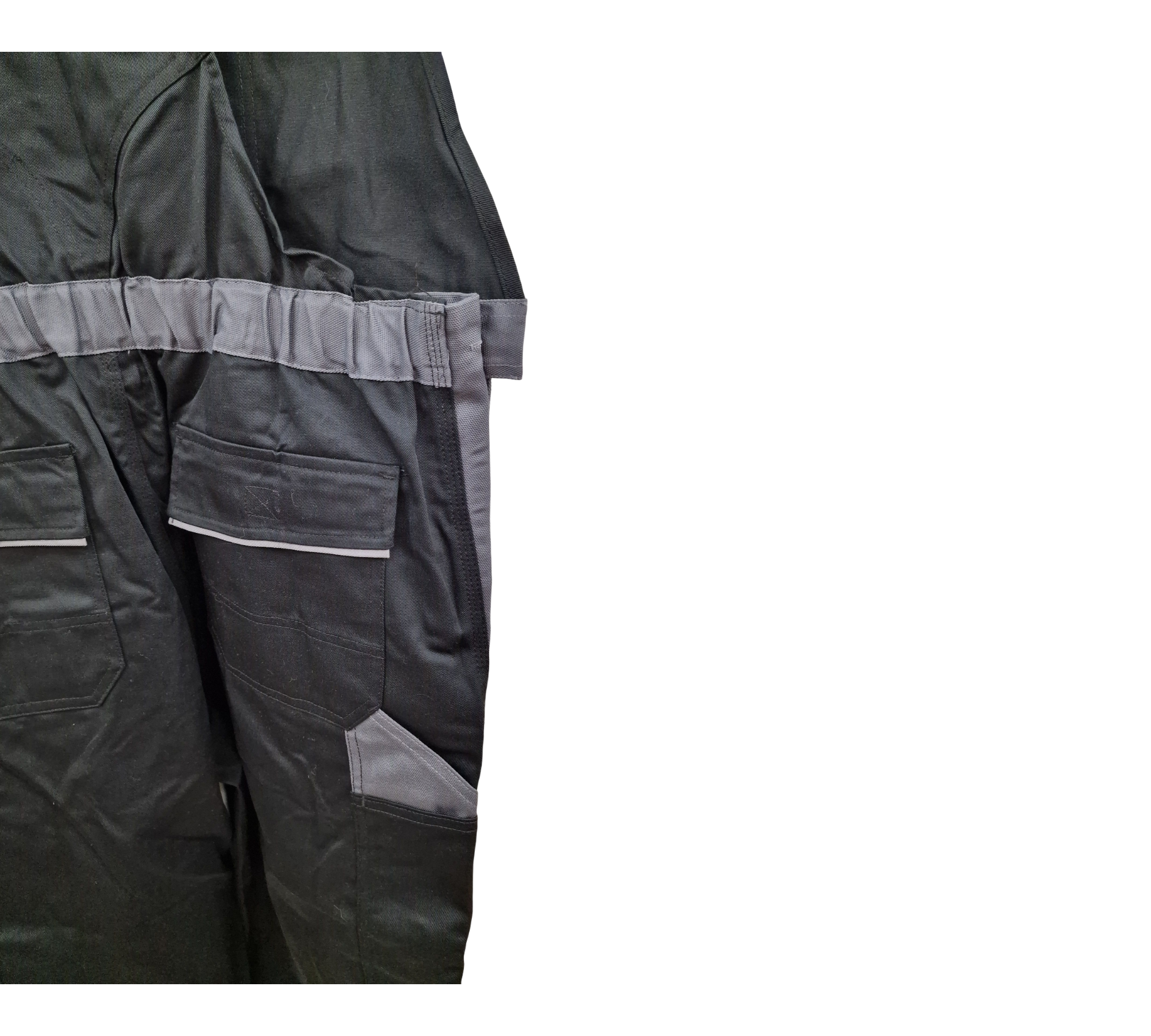 Planam Highline 2712 Men's Bib and Brace Overalls in Slate Black Zinc, Size 56