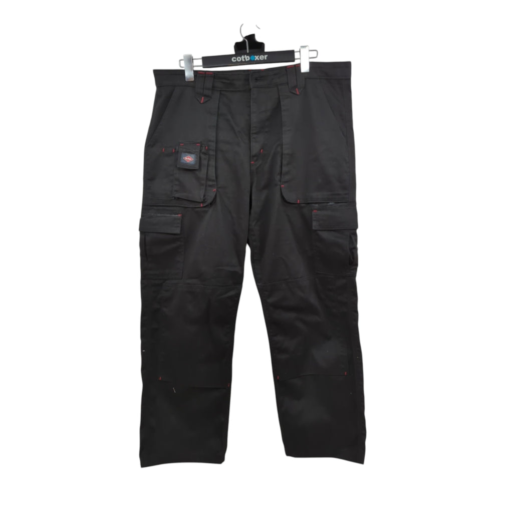 Lee Cooper LCPNT206 Men's Cargo Work Trousers 38W/29L Black