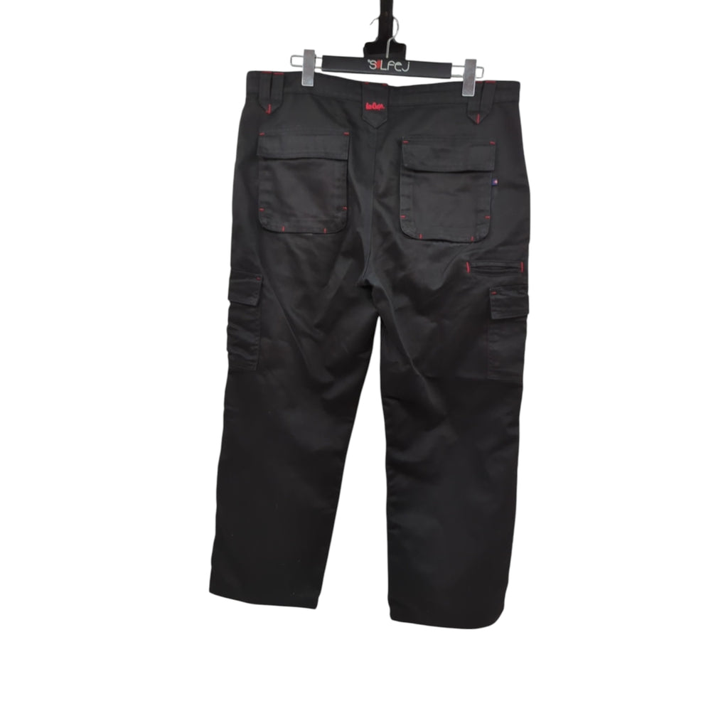 Lee Cooper LCPNT206 Men's Cargo Work Trousers 38W/29L Black