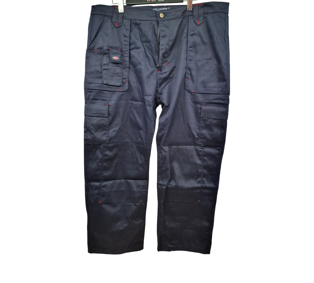 Lee Cooper LCPNT206 Herren Cargo-Arbeitshose Kniepolstertaschen 42W/29L Marine