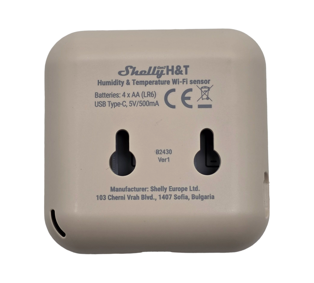 Shelly H&T Gen3 Temperatur Feuchtigkeit Sensor Mokka
