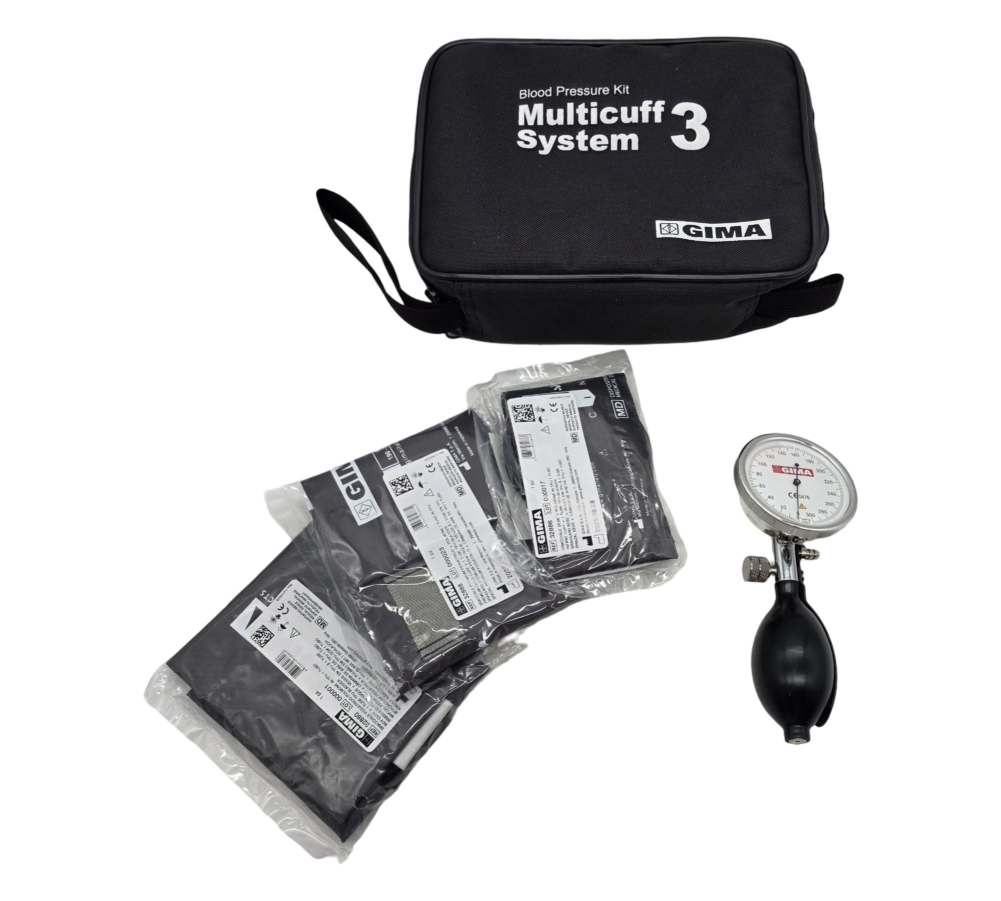 Gima Sirio Blutdruckmessgerät-Set 3 pädiatrische Manschetten 32705