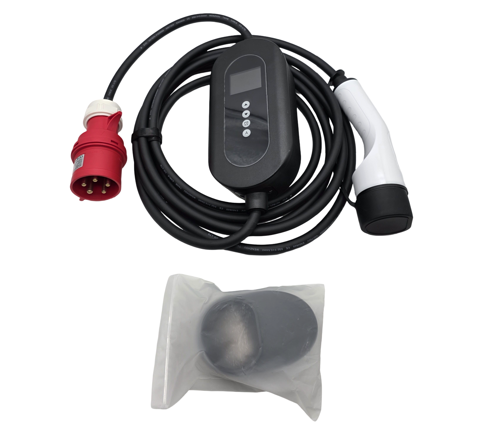FNITAER Mobile Wallbox Ladestation 11kW Typ 2 6m CEE 16A Timer Stromzähler